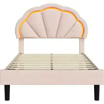 Decorative lemon-shaped upholstered bed headboard for stylish bedroom decor and comfort. Perfect for modern and contemporary bedroom designs.