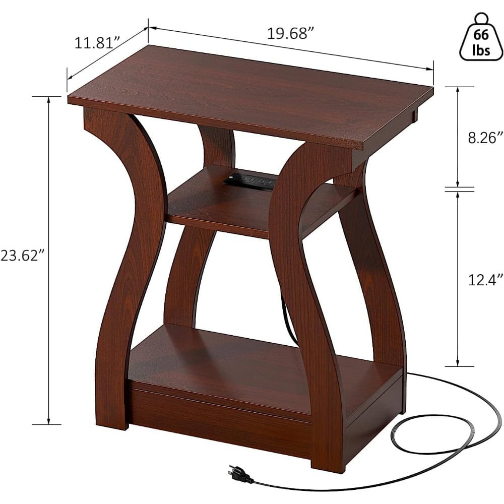 2-Piece Bedside Table Set with USB Ports and Outlets - Image 6