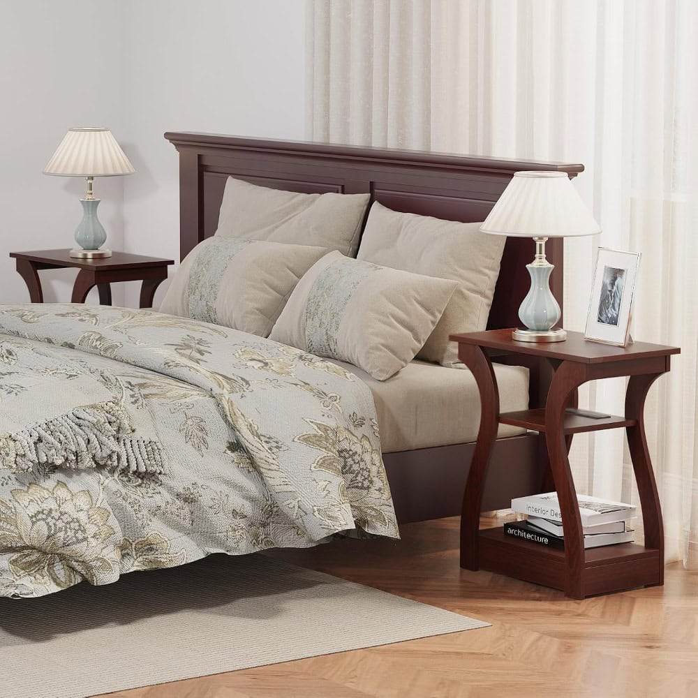 High-quality bedroom furniture and decor from Monalisa Medical store, featuring elegant bed frames, nightstands, lamps, and stylish interior design accessories.