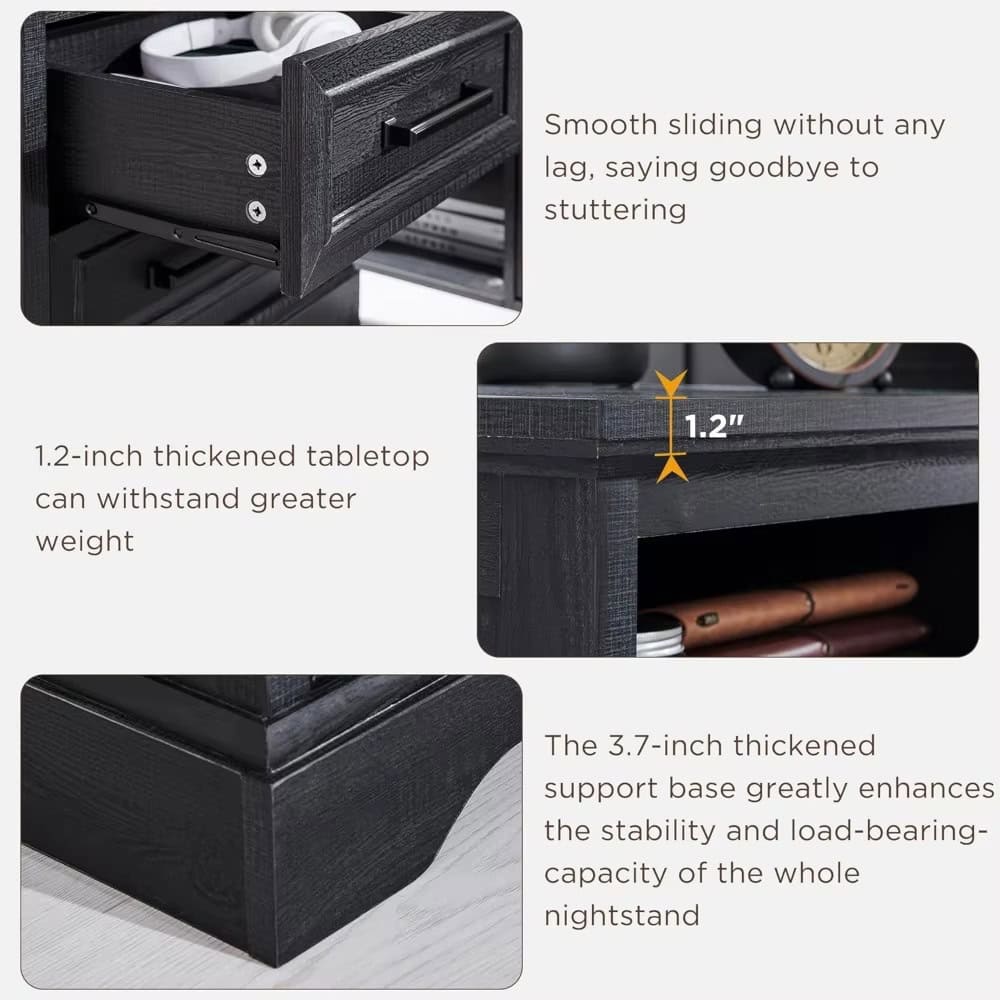 Durable 1.2-inch thickened tabletop for increased weight capacity and stability.