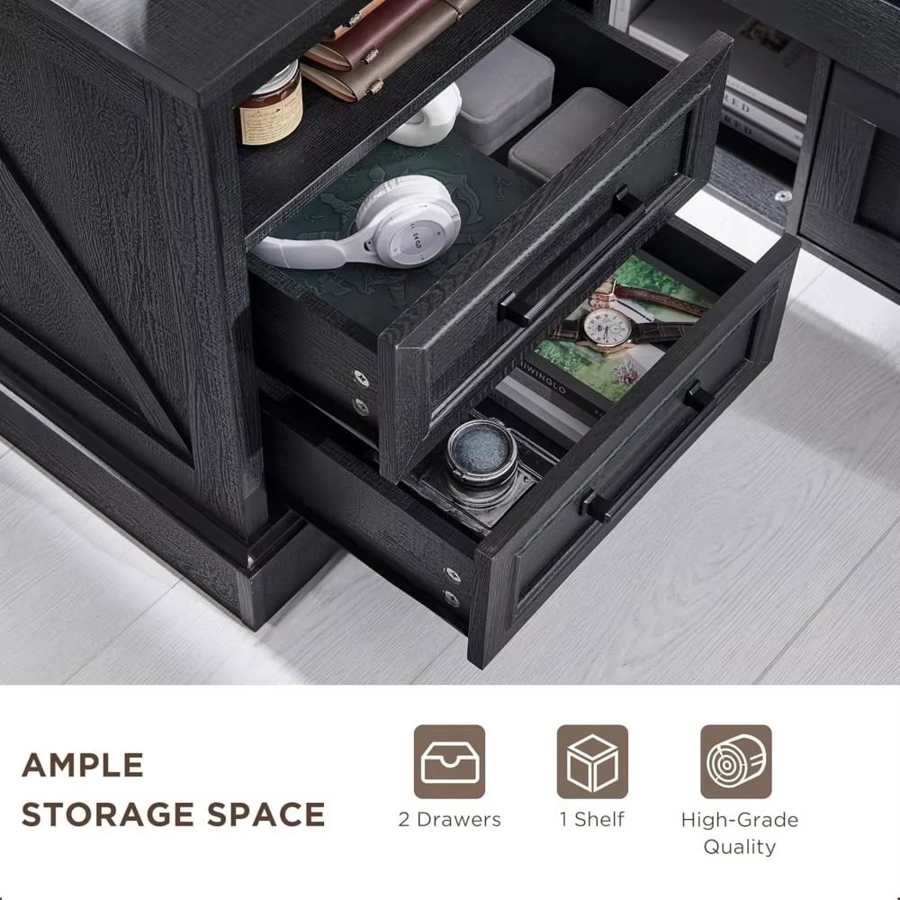 Farmhouse Nightstand with Charging Station - Image 5