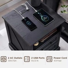 High-speed charging station for electronics, compatible with tablets and smartphones, featuring multiple outlets for convenience.