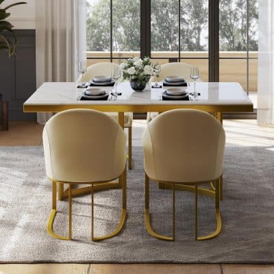 A stylish dining setup at Monalisa Store featuring a contemporary table and plush chairs, ideal for a chic and inviting interior. Perfect for upscale homes or showrooms focused on elegant interior design and modern furniture.