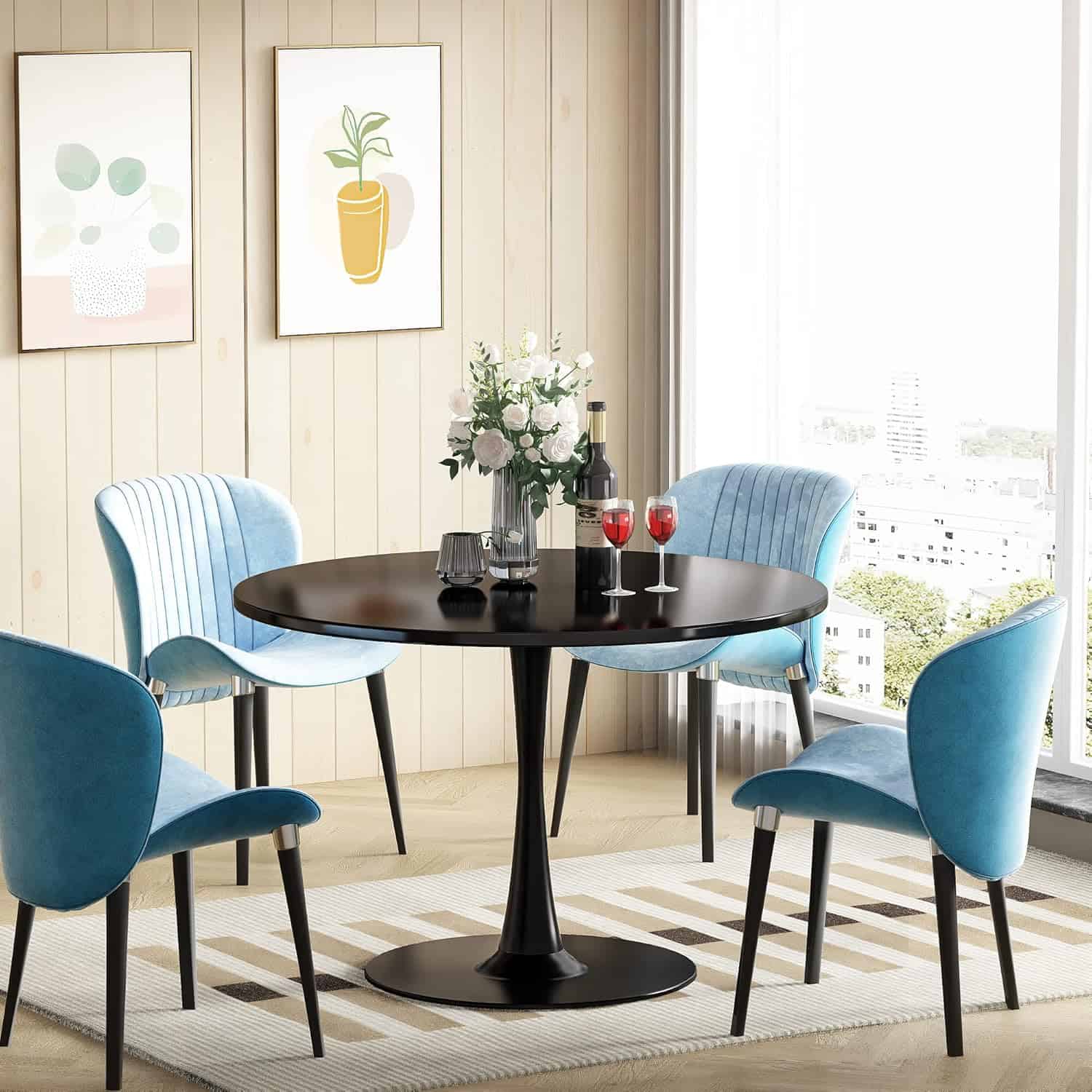 Mid-Century Modern Round Tulip Dining Table - Image 5