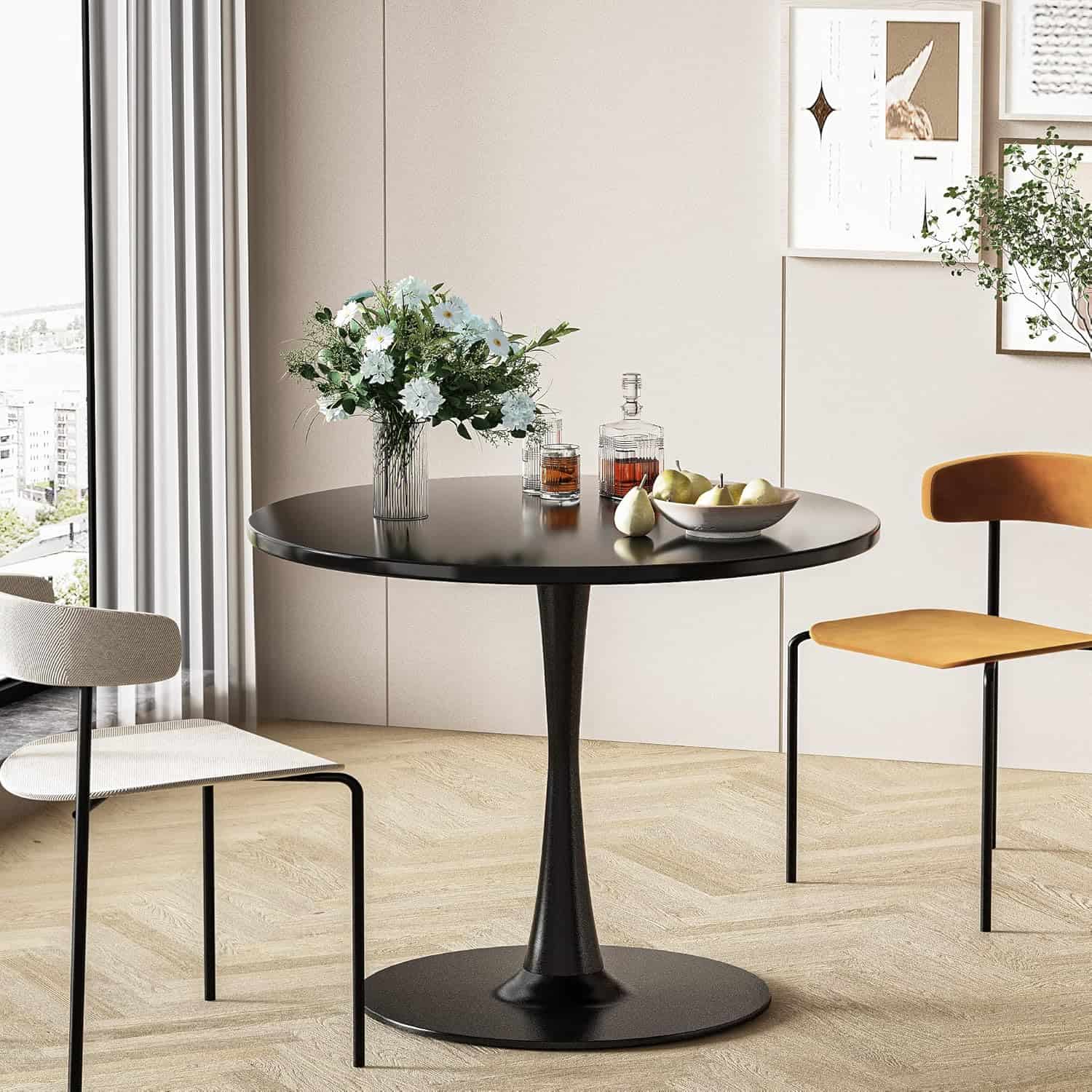 Mid-Century Modern Round Tulip Dining Table - Image 4