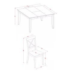 Stylish wooden dining table with precise dimensions, perfect for contemporary kitchens and dining rooms. Durable construction combines elegance and functionality for everyday use.