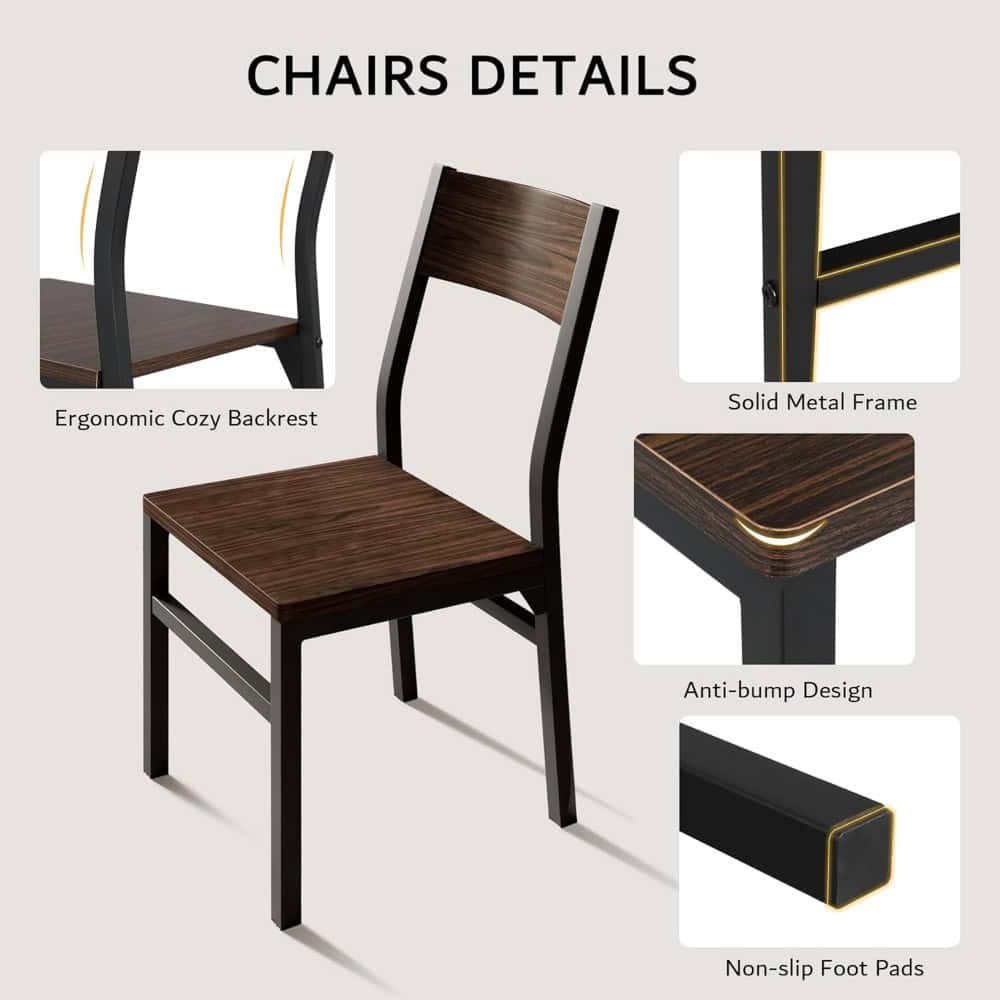 Ergonomic wooden desk chair featuring a solid metal frame, anti-bump design, non-slip foot pads, and ergonomic cozy backrest for Supreme comfort and durability at Monalisa Store.