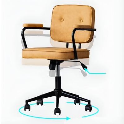 Ergonomic office chair with adjustable height and swivel base, perfect for workspace comfort and back support.