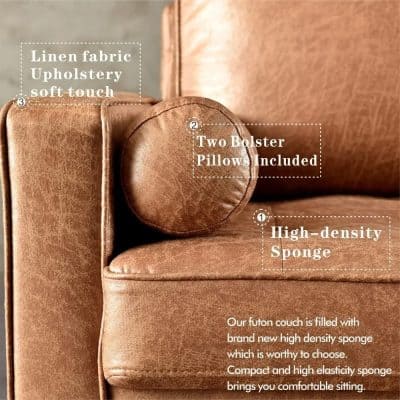 Luxurious leather fabric with soft touch for sofa comfort and durability.