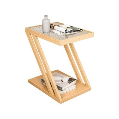 Elegant wooden side table for stylish home and office decor, ideal for holding books, magazines, and decorative items with a contemporary design.