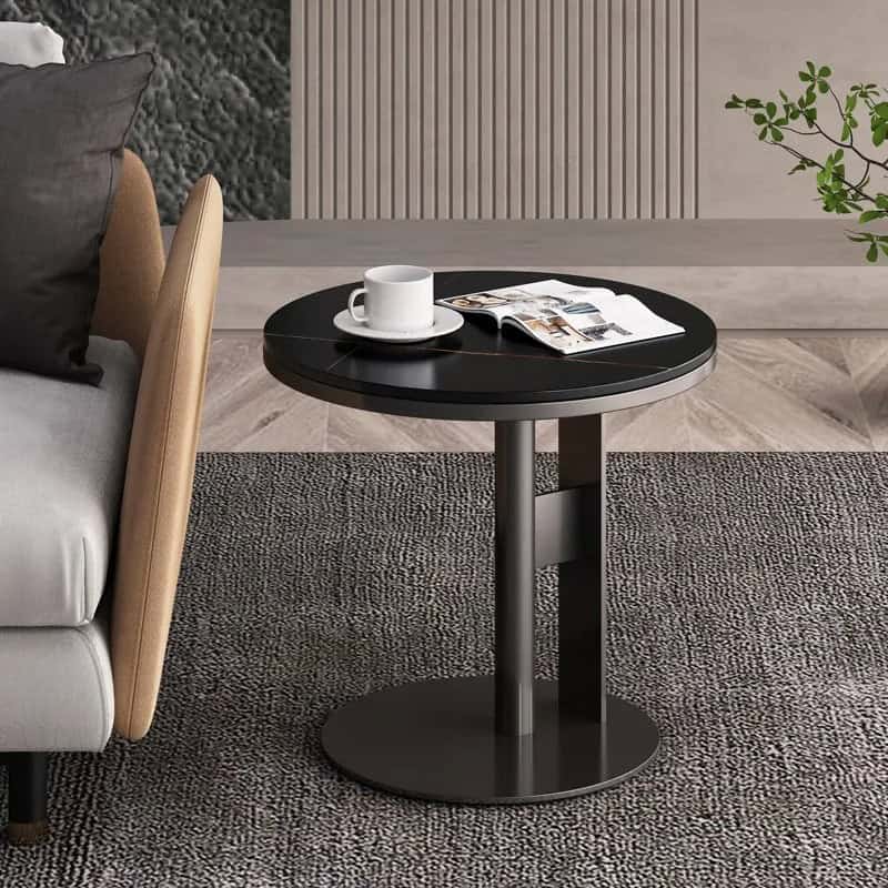 Stylish black coffee table perfect for modern living rooms, cafes, and reception areas with ample space for coffee, books, and decor.