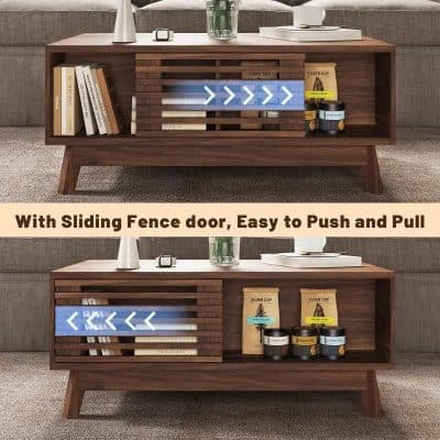 Optical Store furniture, wooden cabinet with sliding fence door, modern design for retail spaces, easy push and pull function, ideal for optometry and eyewear stores.