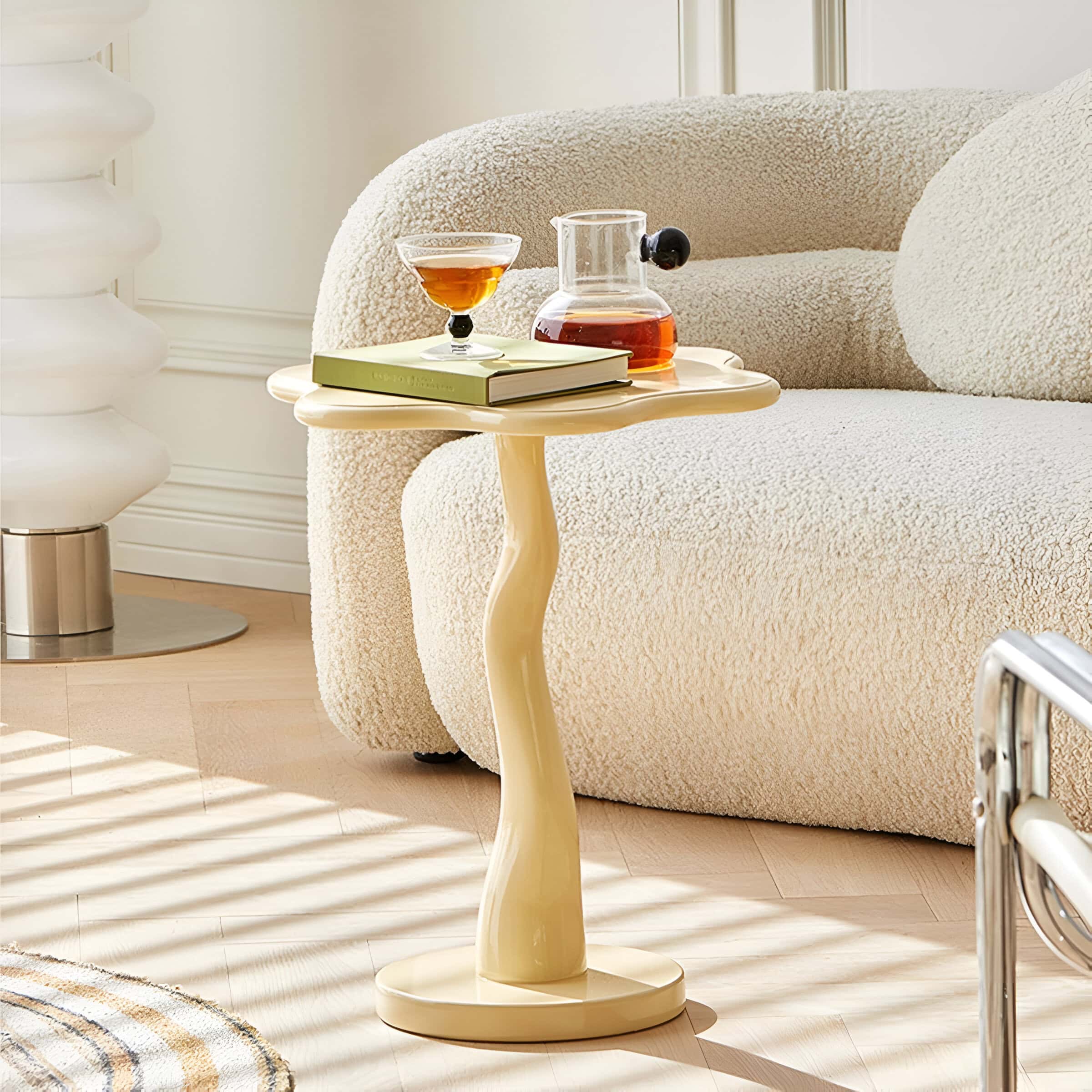 Elegant Round Cream Coffee Table - Image 5