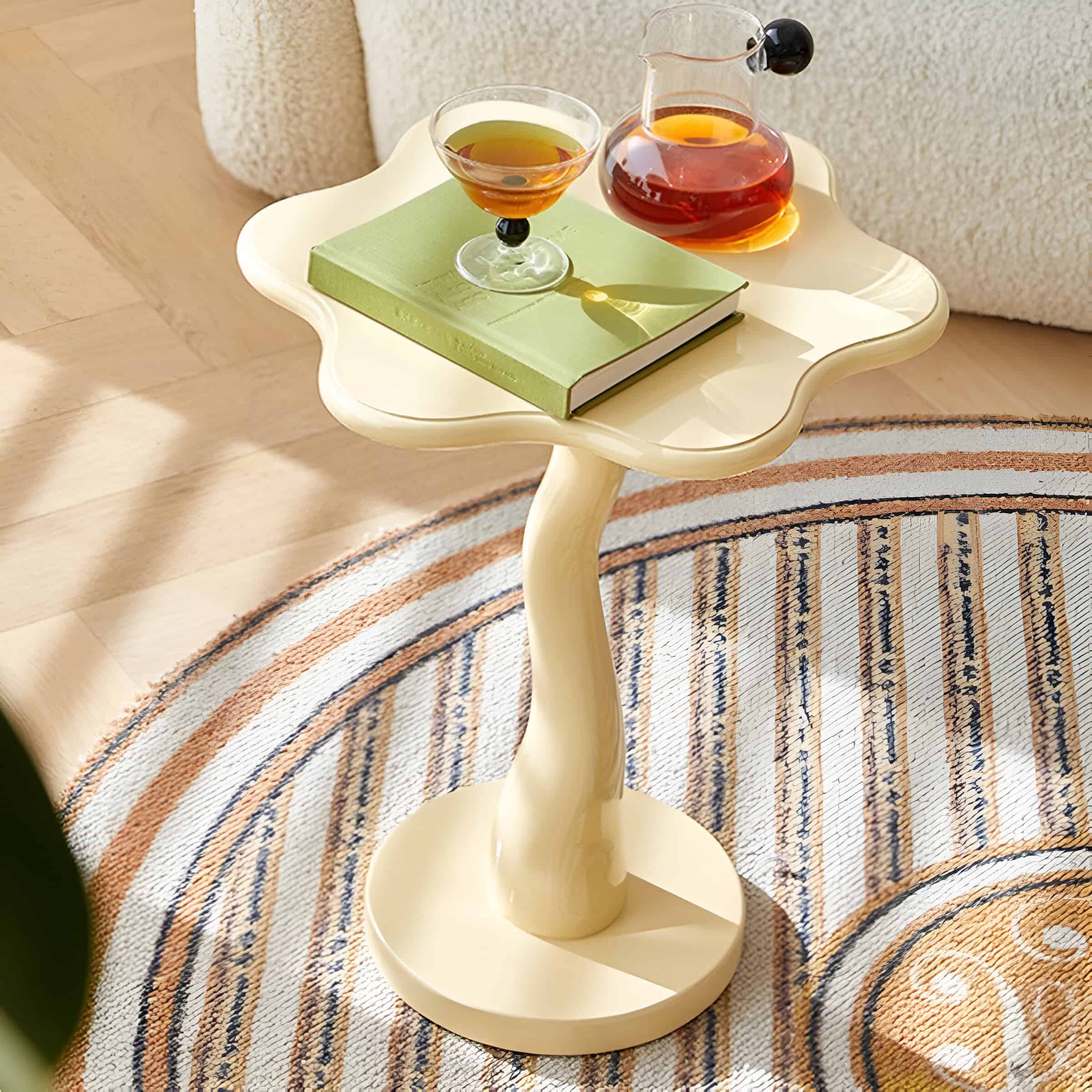 Elegant Round Cream Coffee Table - Image 4