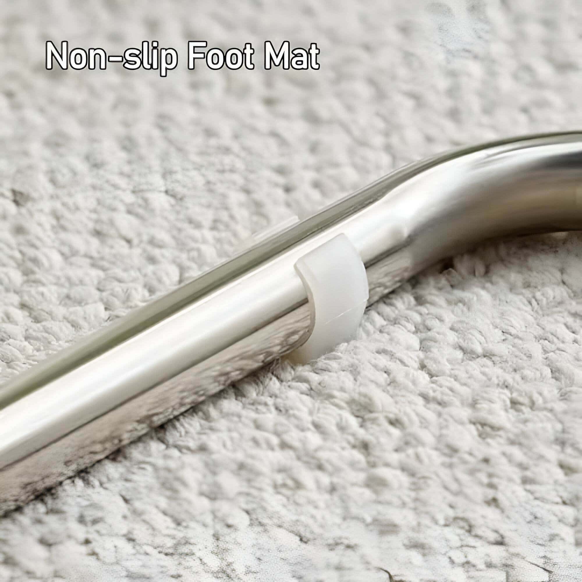 Non-slip foot mat with textured surface, perfect for preventing slips and falls on slippery floors in homes and workplaces. Durable, easy to clean, and ideal for use in bathrooms, kitchens, and entryways.