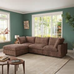Alternative view of Modular L-Shaped Sectional Sofa with Chaise Ottoman and Washable Covers