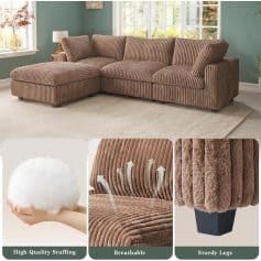 Comfortable, stylish sofa with plush cushioning and durable fabric, perfect for modern living rooms. Customized options available for a perfect fit.