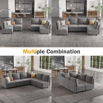 Comfortable modern sofa set for stylish living rooms, customizable with multiple configurations, perfect for family spaces and contemporary home decor.