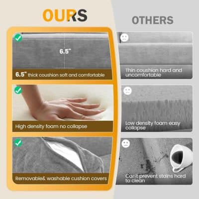 Durable, high-density foam cushion for long-lasting comfort.