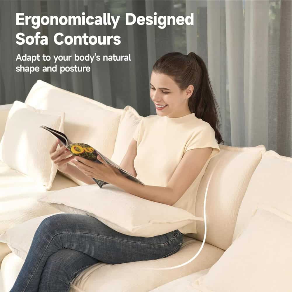 112" L-Shaped Convertible Sectional Sofa with Storage & Removable Cushions - Image 5