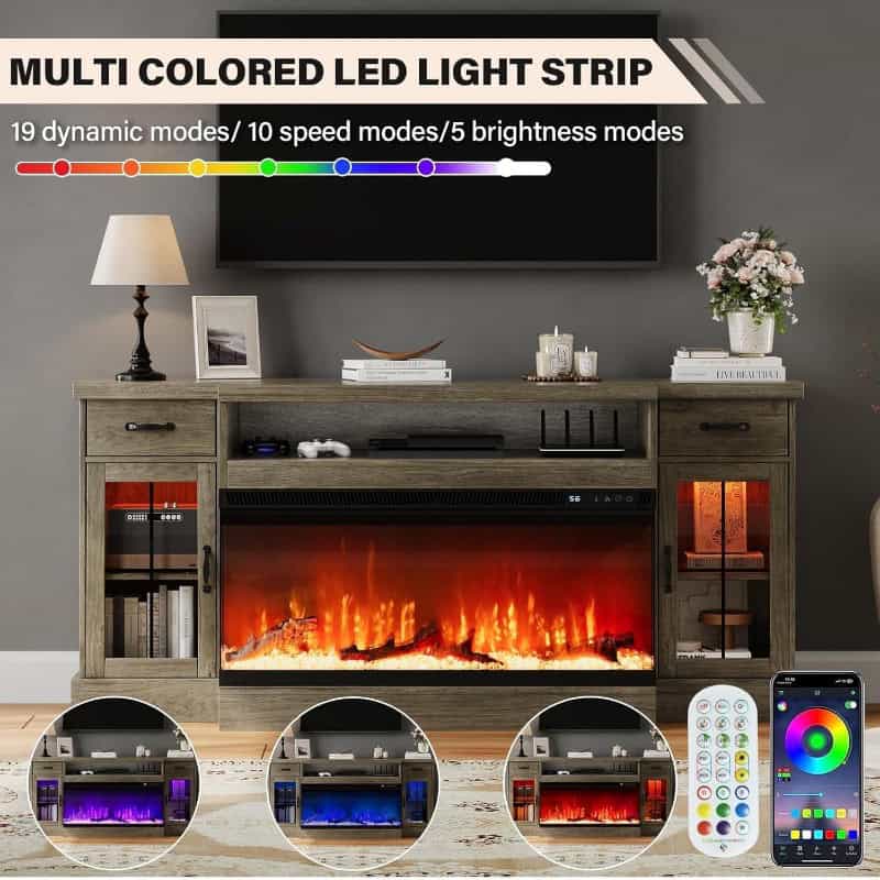 Versatile multi-color LED light strip with remote control, adjustable brightness, and multiple dynamic modes for customizable home or office ambiance.