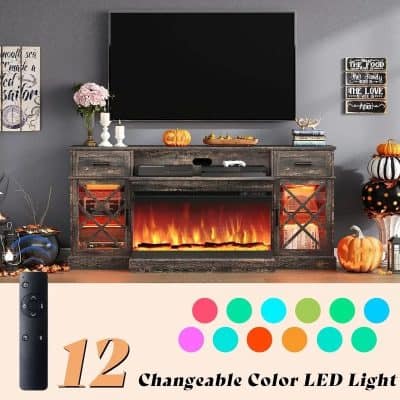 Brighten your space with Monalisa Medical's LED fireplace featuring 12 adjustable color modes, perfect for creating a warm, festive ambiance for any occasion.