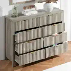 Modern Fluted 7-Drawer Dresser with Elegant Design and Versatile Storage
