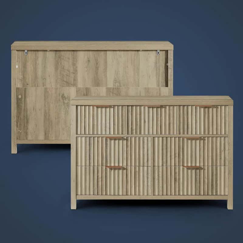 Modern Fluted 7-Drawer Dresser with Elegant Design and Versatile Storage - Image 5