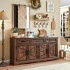 66" Farmhouse Buffet Sideboard Cabinet with Adjustable Shelves and Drawers