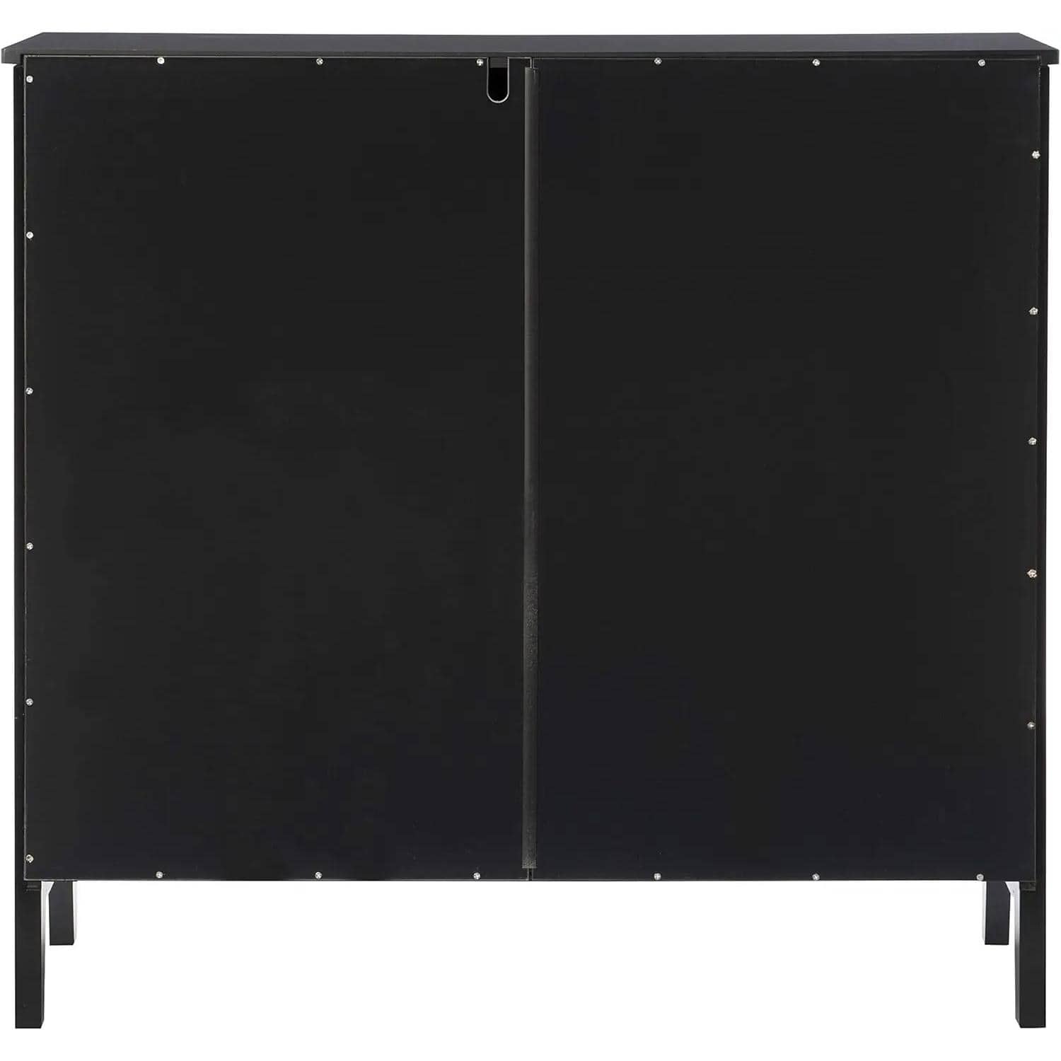 Elegant Black Cabinet with Decorative Door Fronts and Ample Storage - Image 5