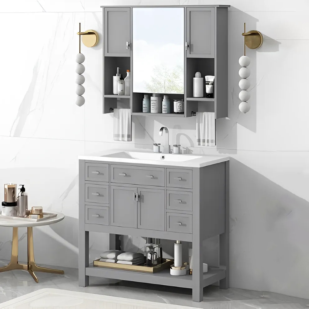 Grey Sink Cabinet