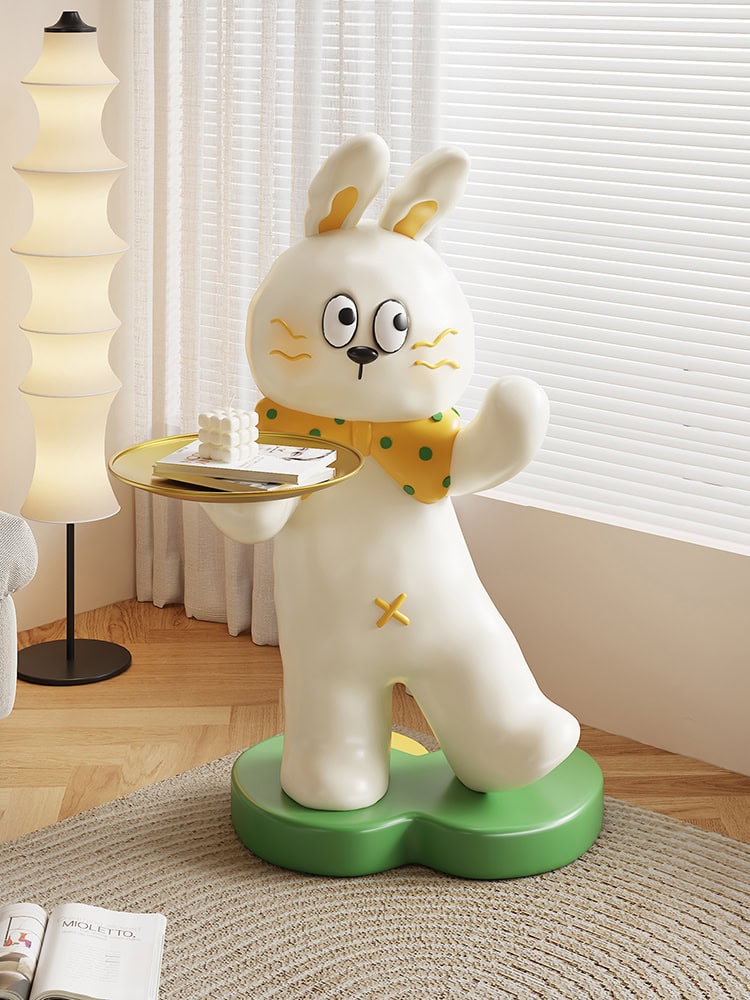 Creative Rabbit Statue Tray Rack - Image 2