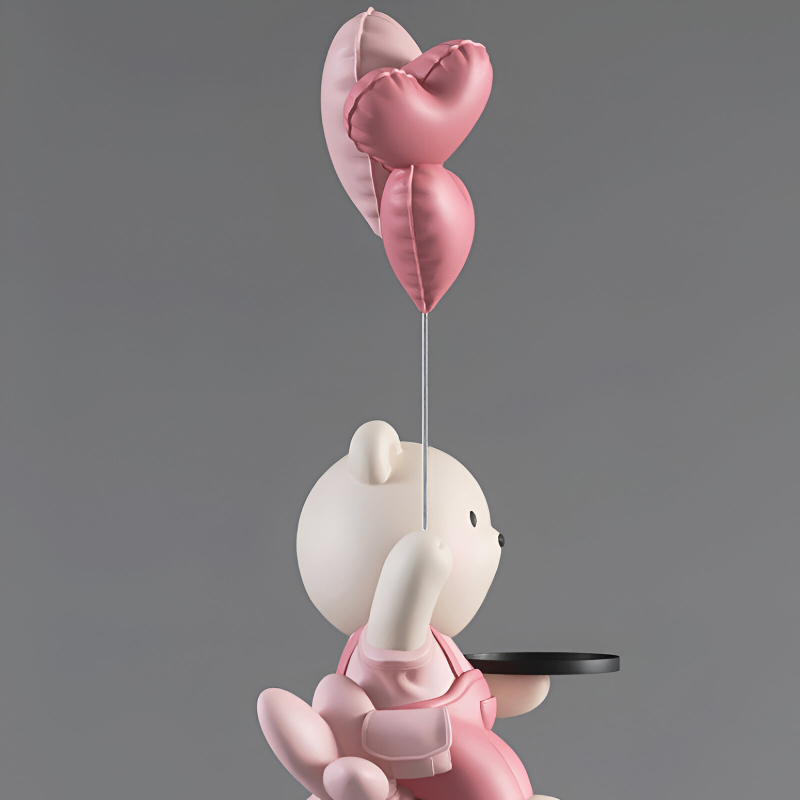 Nordic Turnip Bear Floor Sculpture with Tray - Image 6