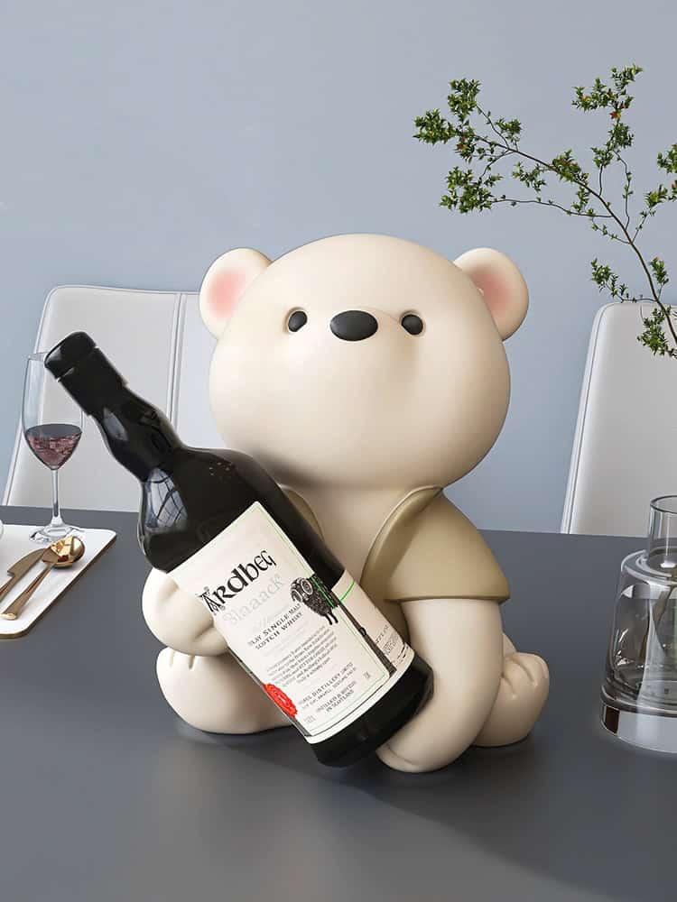 Vigorous Bear Wine Rack – Creative Nordic Animal Sculpture for Home Decor - Image 2
