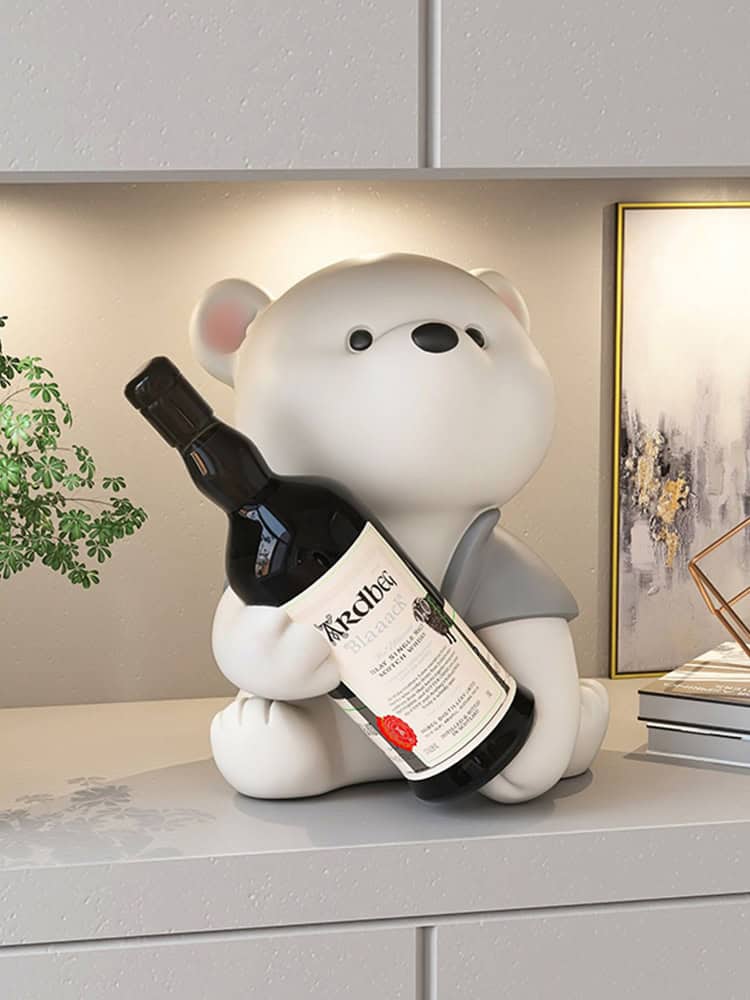 Vigorous Bear Wine Rack – Creative Nordic Animal Sculpture for Home Decor - Image 7