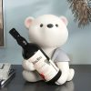 Vigorous Bear Wine Rack – Creative Nordic Animal Sculpture for Home Decor