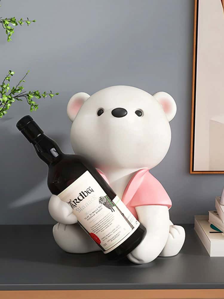 Vigorous Bear Wine Rack – Creative Nordic Animal Sculpture for Home Decor - Image 6
