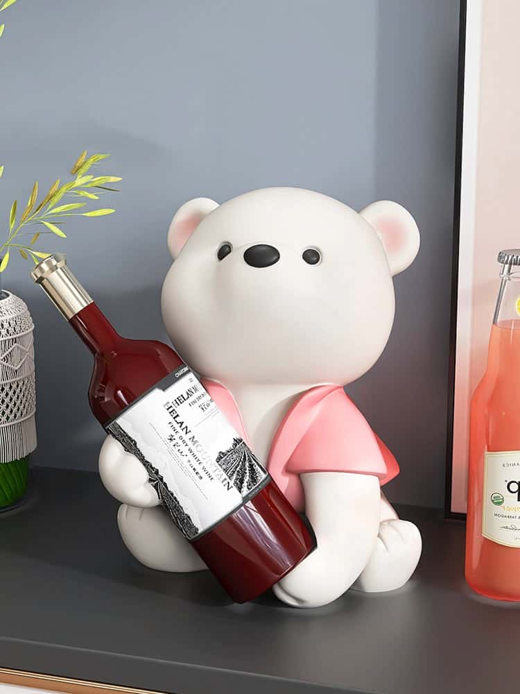 Vigorous Bear Wine Rack – Creative Nordic Animal Sculpture for Home Decor - Image 4