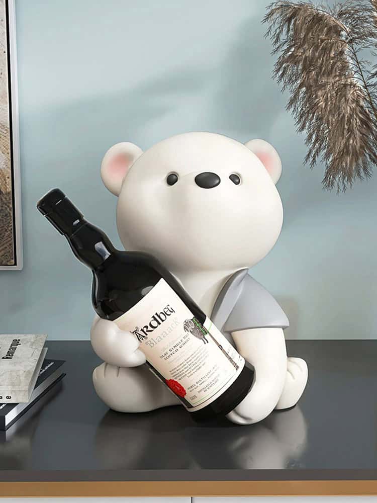 Vigorous Bear Wine Rack – Creative Nordic Animal Sculpture for Home Decor - Image 5