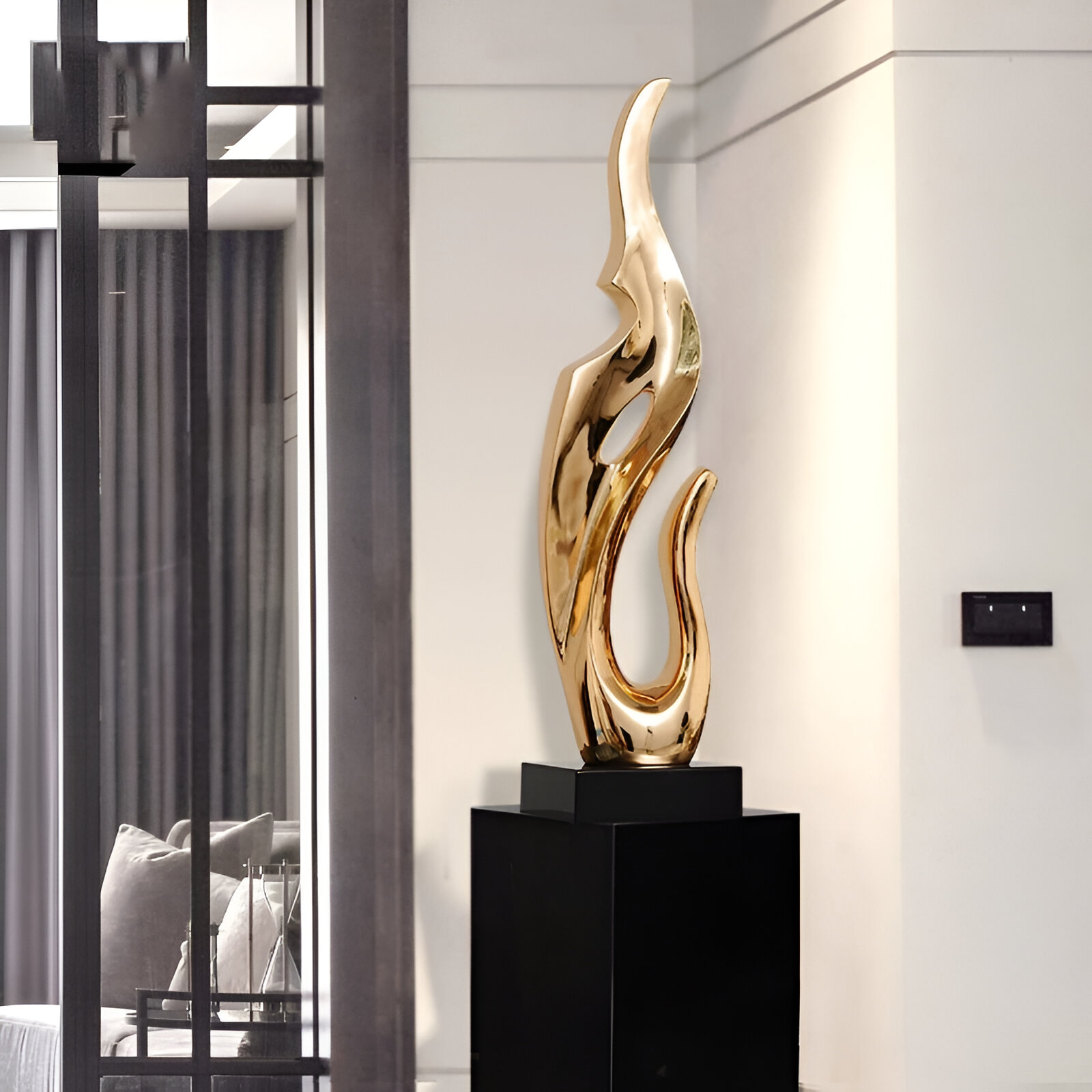 Abstract Plating Resin Statues for Living Room and Desktop Home Decor - Image 6