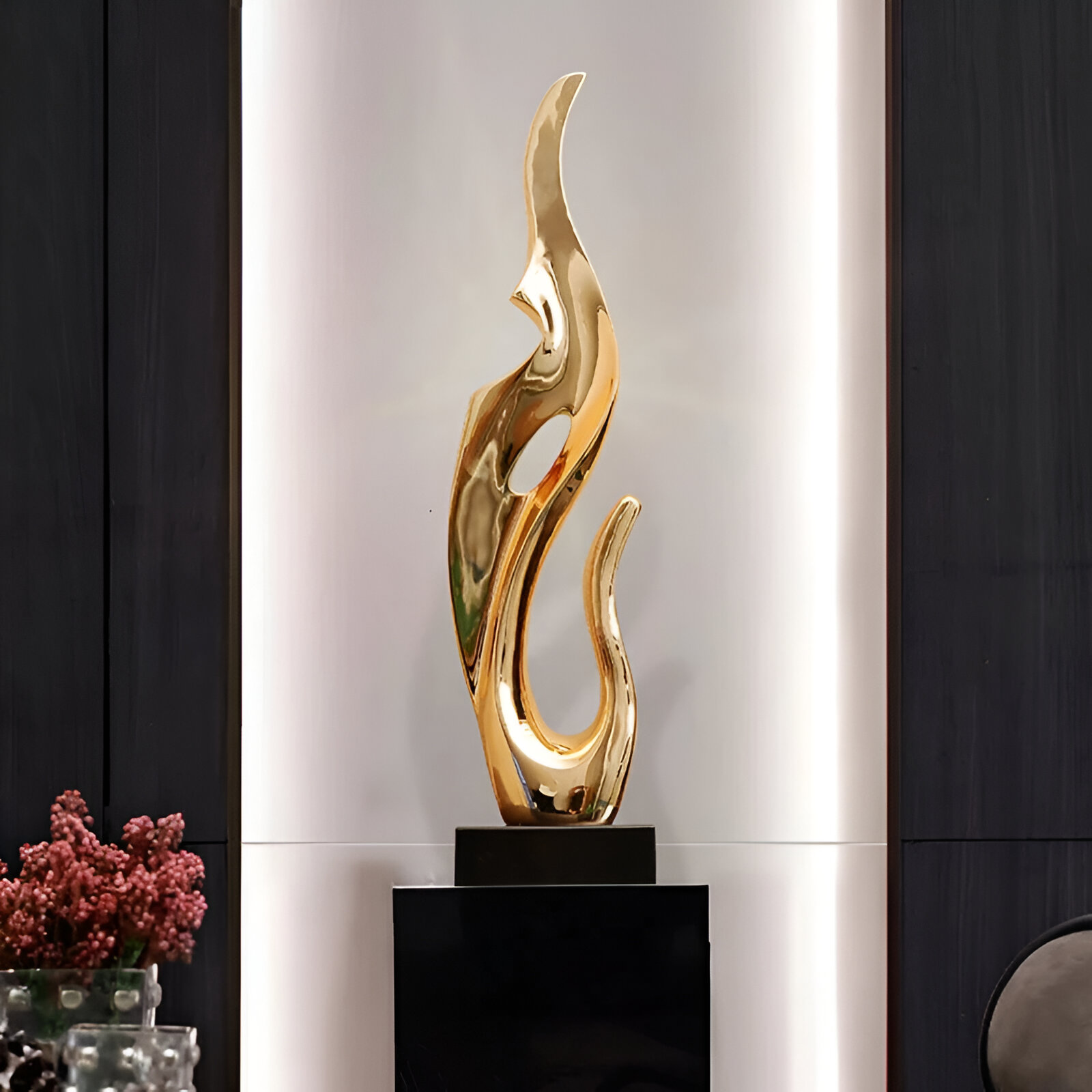 Abstract Plating Resin Statues for Living Room and Desktop Home Decor - Image 4