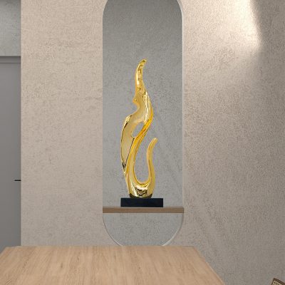 Alternative view of Abstract Plating Resin Statues for Living Room and Desktop Home Decor