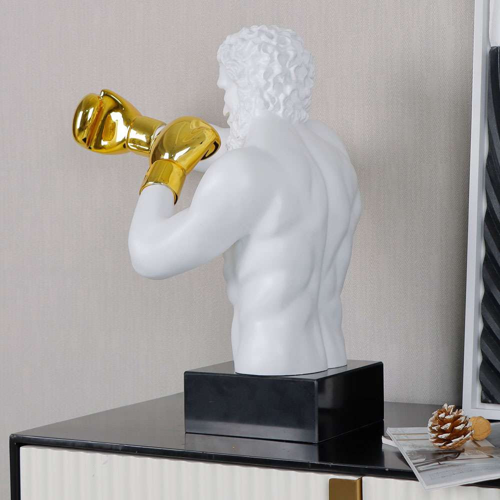 Abstract Boxer Figurine Sculpture - Image 4