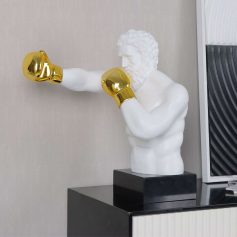 Alternative view of Abstract Boxer Figurine Sculpture