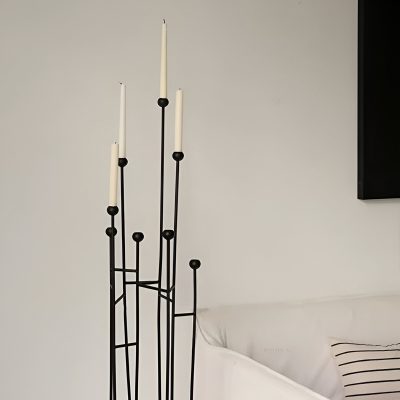 Minimalist Iron Floor-Standing Candle Holders