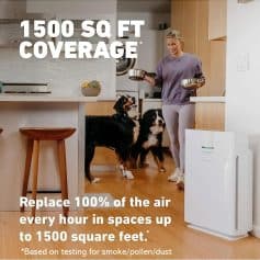 Air purifier for large spaces, 1500 sq ft coverage, indoor air cleaning, pet-friendly air purifier, smoke and dust removal, Monalisa Store air quality solutions, home air purifiers, allergy relief appliances, effective air filtration, residential air purification system.