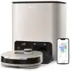Advanced robotic vacuum cleaner with smartphone app control, designed for efficient home cleaning and smart automation integration.