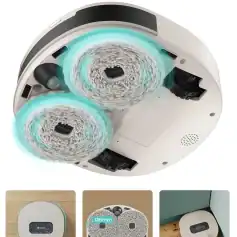 Dual rotating mop with 180 rpm/min for efficient floor cleaning and sterilization.