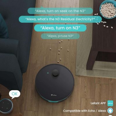 Voice control smart robot vacuum cleaner, Amazon Alexa compatible for home cleaning automation, with WiFi connectivity, from Monalisa Store.