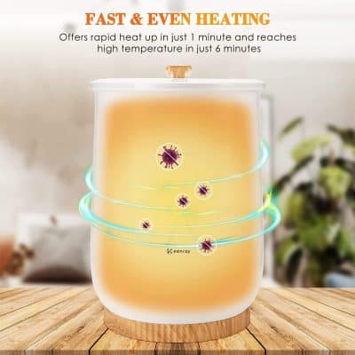 Ultrasound therapy device promoting fast heat-up and high-temperature capabilities for effective pain relief and muscle relaxation.